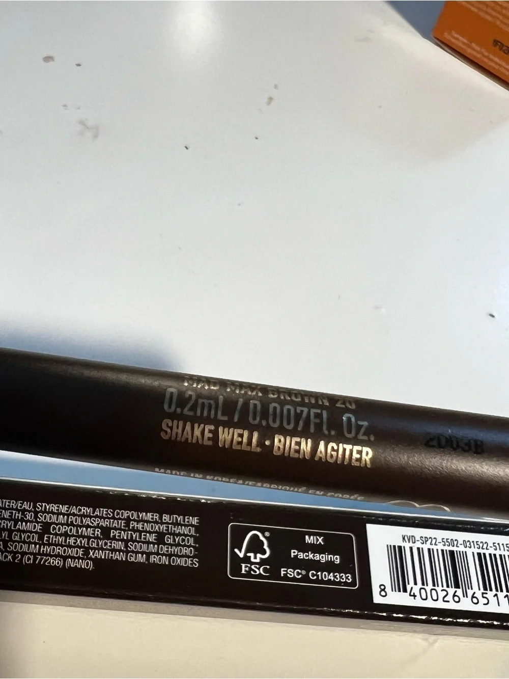 KVD Tattoo Liner Waterproof Liquid Eyeliner Mad Max Brown 20 MINI 0.2mL New